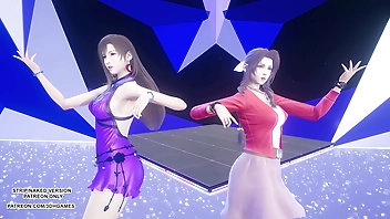 [MMD] TAEYEON - INVU Aerith Tifa Lockhart Hot Kpop Dance Final Fantasy Uncensored Hentai