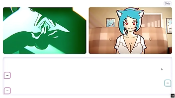 Nicole Risky Job [Hentai game PornPlay ] Ep.5 twerking and anal dildo on cam