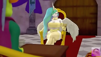 King thorax and Princess Celestia in a Royal meeting