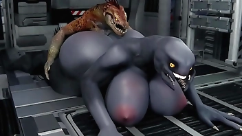 Male creature fucks Sangheili hard