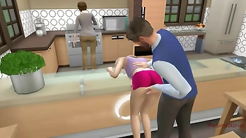 Sims 4, Stepfather seduced and fucked his stepdaughter