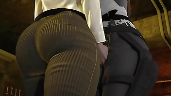 Mikasa has Annie is underground and immobilizes her (lesbian scene) [Full Video]