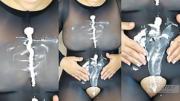 I play with whipped cream in a nylon bodysuit and shower later)