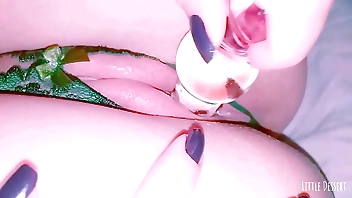 I FUCK my friend's 18 YEARS old LATINA GIRLFRIEND with new GLASS DILDO & her pink PUSSY