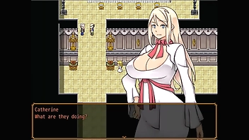 Bitch Princess Catherine's Manhunt [Hentai game PornPlay ] Ep.2 princess caught naked by the old pervert count