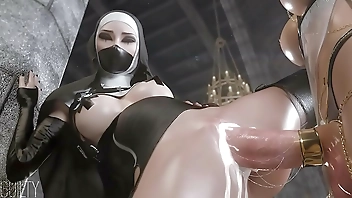 Nun Debauchery - 3D Animations