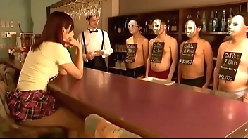 Japenese girl drinks cum