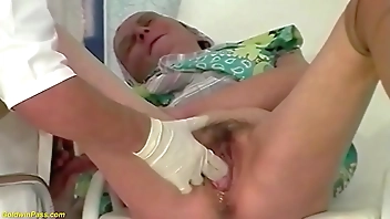 85 years old rough fisted by her doctor