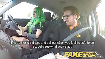 Fake Driving School Wild fuck ride for tattooed busty big ass beauty
