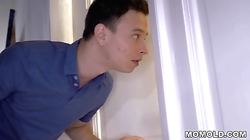 Mature Stepmom Caught On By