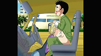 android 18 sucking krillins dick in the car