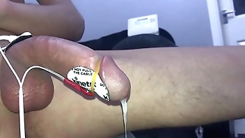 Tens estim huge load of cum