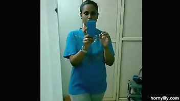 Indian Girl Changing Her Sports Wear After Gym Homemade