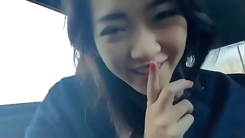 Asian Pussy Twat Fingering in Car