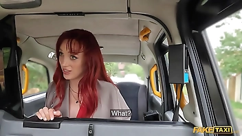 Fake Taxi - slim French redhead in a hurry can barely fit a huge Italian cock inside her tight pussy