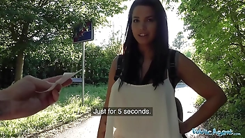 Public Agent Chloe Lamour gets her big boobs jizzed on for cash