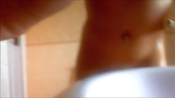 hidden cam: my m. still has not noticed the hidden cam in the bathroom, so I continue to spy on her even while she is taking a shower