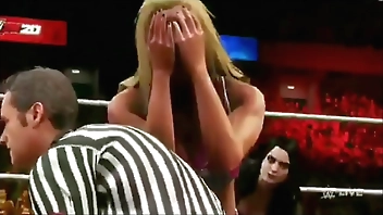 Ref face fucks Charlotte Flair in hot 3 way WWE 2K20