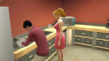 सेक्सी सौतेली माँ और बेटा