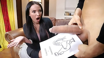 Busty French Tutor Takes On Monster White Cock - Anissa Kate