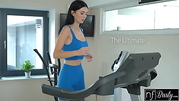 Busty Simon Kitty gets the ultimate sex workout session on treadmill with boyfriend- S17:E5