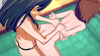 Saten Ruiko and Misaka Mikoto take turns fucking each other with strapons - A Certain Scientific Railgun Hentai.