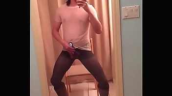 Ripped Stockings Cum on Boots