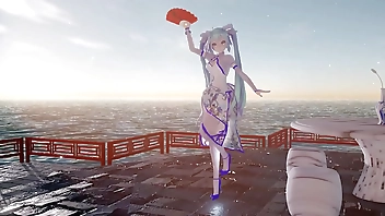 「MMD」→ 寄明月-Send to The Bright Moon ( Miku ) - 4KUHD -