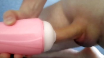 cum fast in vibrating masturbator