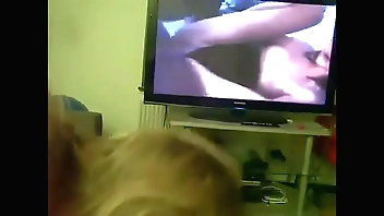Stepmom Gives Step Son Head While He Watches Porn
