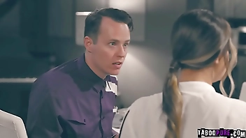 Tech guy Nathan Bronson uses time freeze watch to fuck his crush Alina Lopez infront of her boyfriend.