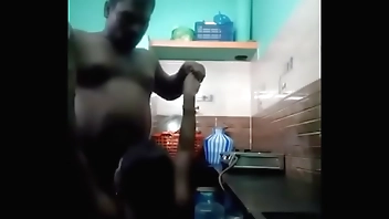 South indian couple fuvking in kitchen with a passion