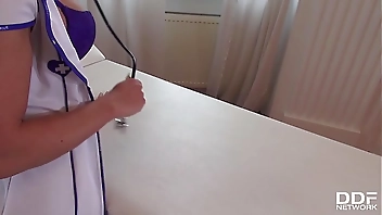 Sexy Nurse Inna sucks her Doctors cock in POV
