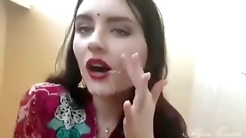 sloppy spitting blowjob by red lips beautiful babe