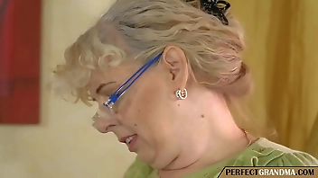 the young guy fucks the old cleaning lady