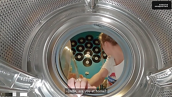 Step Sister Got Stuck Again into Washing Machine Had to Call Rescuers