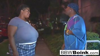 Brunette BBW is back for more hot black cock action