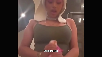 Cardi B jerking off whipped cream can