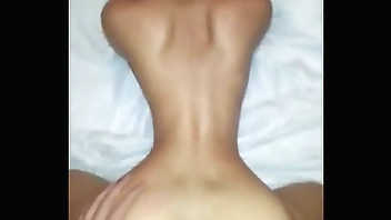 Asian hottie with tiny waist fucked pov doggystyle