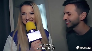 BUMS BESUCH - German blonde pornstar Celina Davis surprise fucks her fanboy