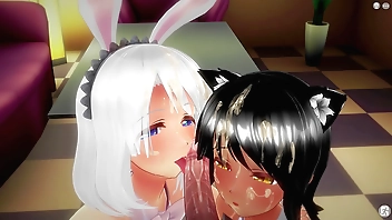 Black and white [3D Hentai, 4K, 60FPS, Uncensored]