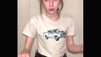 (STRIP TEASE) OF petite with girl 18 yo undressing