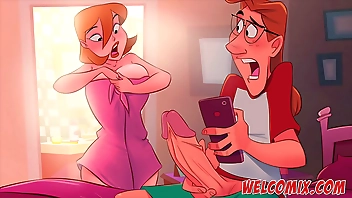 Sending nude photos to her husband - The Naughty Home Animation - Title 02