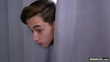 Exotic Spinner Jade Kush finds Peeper! So she Sucks and Fucks Him.