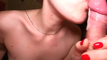 hard blowjob and mouth full of sperm
