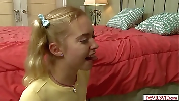 Blonde babysitter fucked by her boss