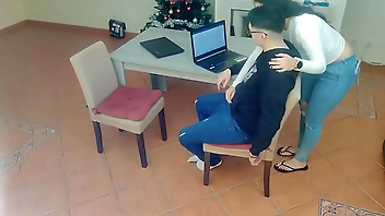 Hot teacher masturbates her student in private lessons