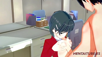 Sword Art Online - Kirito x Naoha Boobjob & Fuck in a table with crempie - Hentai 3D