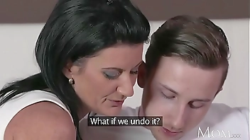 MOM Horny Milf sucks and fucks hard cock of shy young guy