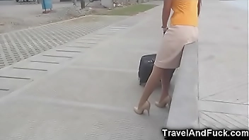 Traveler Fucks a Filipina Flight Attendant!